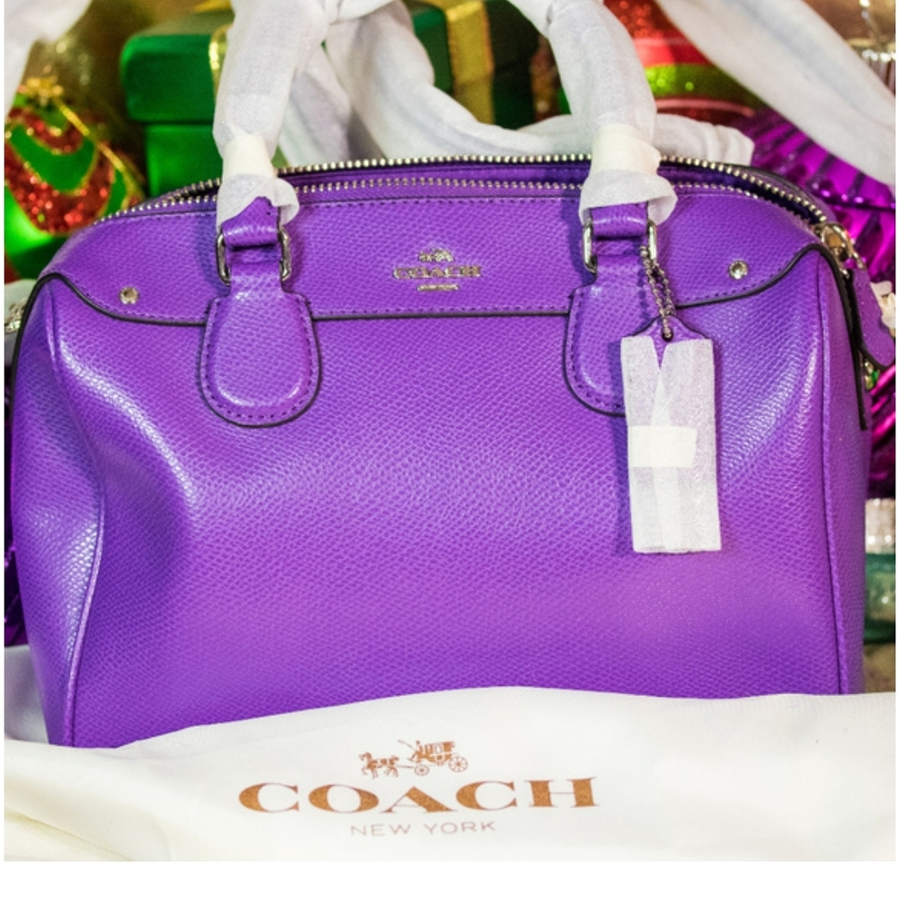 ISO Coach Purple Mini Bennett Satchel with Silver Hardware. 🚫NOT FOR SALE 🚫